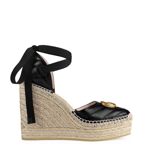 gucci wedge heels|gucci espadrille flat sale.